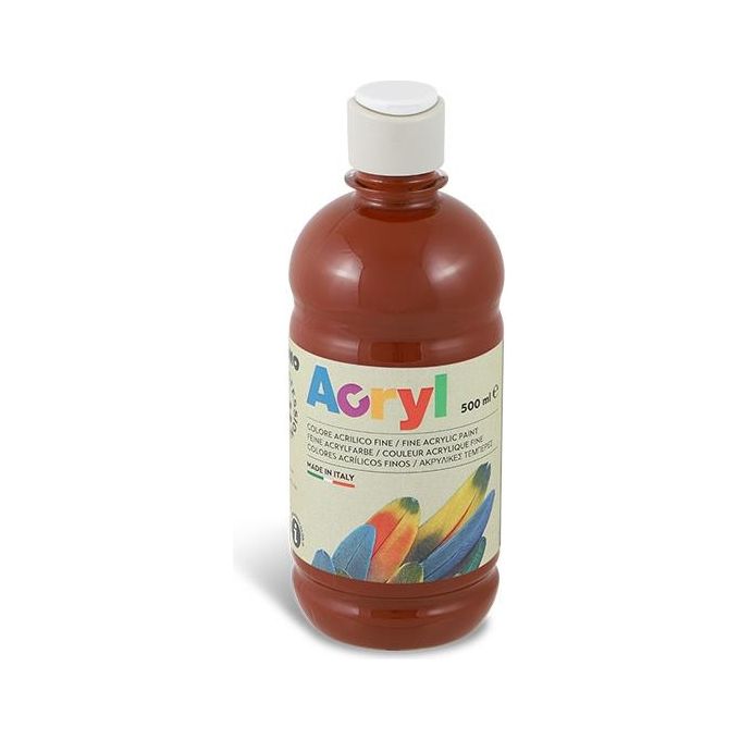 Primo Bottiglia 500ml Tempera Acrilica Siena