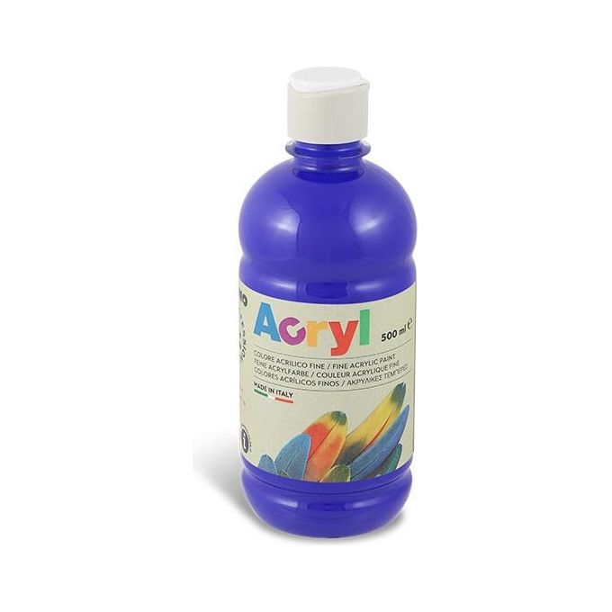 Primo Bottiglia 500ml Tempera Acrilica Blu Oltremare