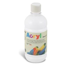 Bottiglia 500ml Tempera Acrilica Bianco