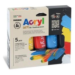 Confezione 5 Colore Acrilico Fine 75-Primari