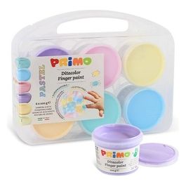 Primo Confezione 6 Tempera Dita Vasetto 100ml Pastel