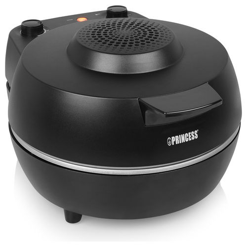 01.115005.01.001 Forno per Pizza Pro Pietra Ceramica 1200 W 400 °C Diametro 30 cm Timer Termostato colore Nero