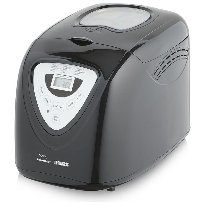 Princess 01.152009.01.001 Macchina per il Pane Nera Capacita' 900 gr 15 Programmi