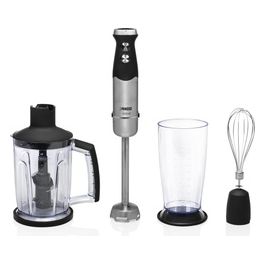 221221 Set frullatore a immersione XL con controllo della velocità 1000 W acciaio inox finitura in gomma nero