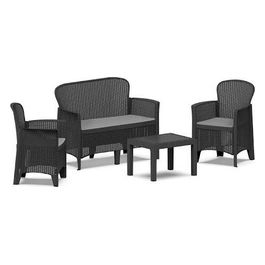 PROGARDEN Set Salottino Jungle Antracite 4 Pezzi