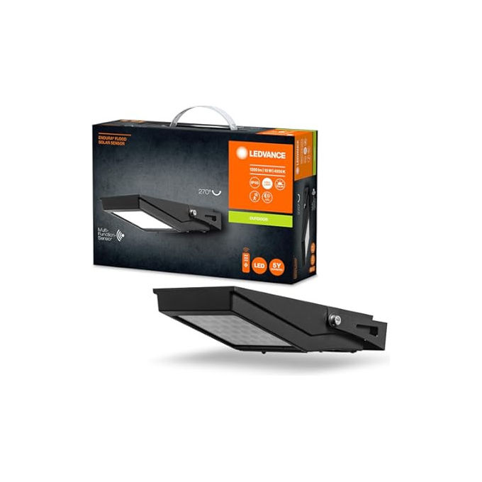 Osram, Proiettore Solare Butterfly, 1.5W, 200lm, Nero, con Sensore di Movimento, IP65, 4000K