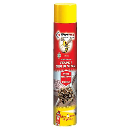 insetticida spray vespe e calabroni 1020918 750 ml lunga gittata 4 metri azione abbattente e residua nidi di vespa