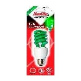 Lampadina Colorata A Spirale Consumo 15W Resa 75 W E27 Verde	