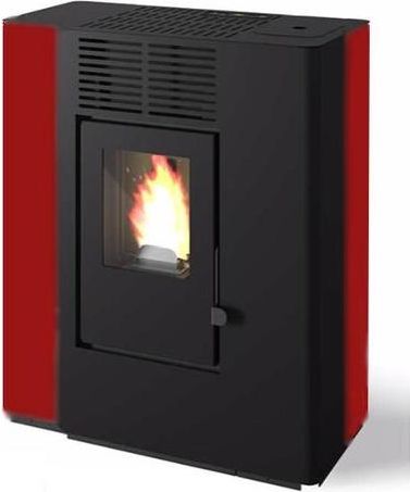 Punto Fuoco Eva Calor Nella Stufa a Pellet Rossa
