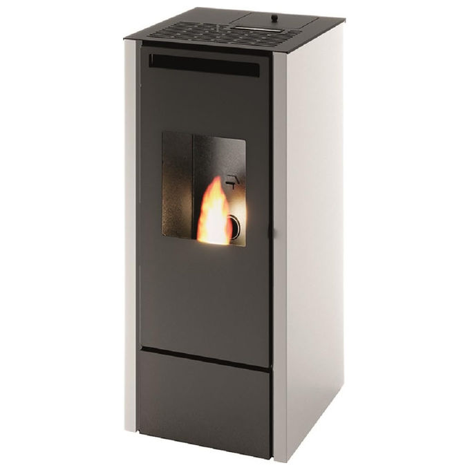 Punto Fuoco 8029728034007 Stufa a Pellet Vivian 11 Kw Acciaio Verniciato 200-300 m³ Bianco