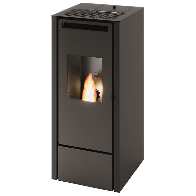 Punto Fuoco 8029728034021 Stufa a Pellet Vivian 11 kW Nero Con Telecomando 5 Stelle