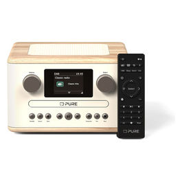 Pure, Radio Digitale DAB+ FM con CD e Bluetooth Bianco Cotone/Rovere