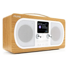 Radio Digitale Stereo H6 DAB+ e FM Bluetooth, Bianco Cotone Rovere