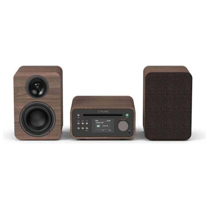 Pure Stereo Mini DAB+ FM con Bluetooth Nero Caffe' e Noce