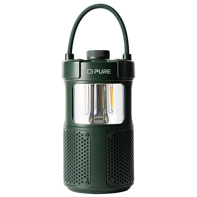 Pure Woodland Glow Altoparlante Esterno con Lampada a LED Verde 20W