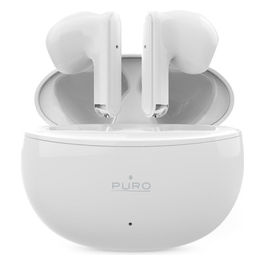PURO Auricolari True Wireless Bluetooth 5.0 Ricarica USB-C 9 Ore Autonomia Bianco