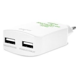 Puro carica batterie da viaggio 2x Usb 3.1Ah Bianco