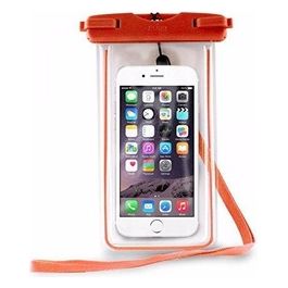 Custodia Impermeabile per Smartphone XL di colore Arancione per protezione occhio all'acqua e alla polvere
