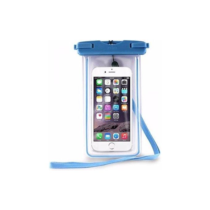 Puro Custodia Impermeabile per Smartphone XL Blu