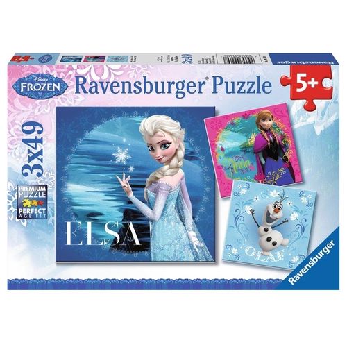 Puzzle 3X49 Frozen Elsa Anna Olaf