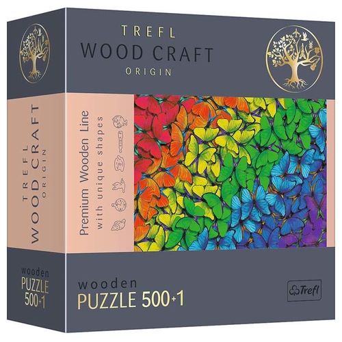 Puzzle Da 501 Pezzi Woodcraft - Farfalle Arcobaleno
