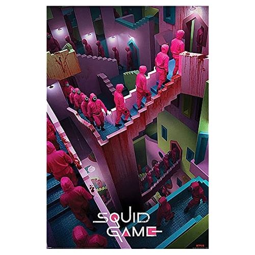 Pyramid Poster Maxi Squid Game Crazy Stairs
