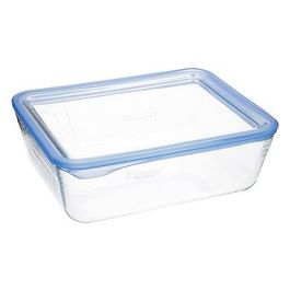 Pure Glass Contenitore Rettangolare Ermetico con Coperchio 24x19x8cm 2.6 Litri