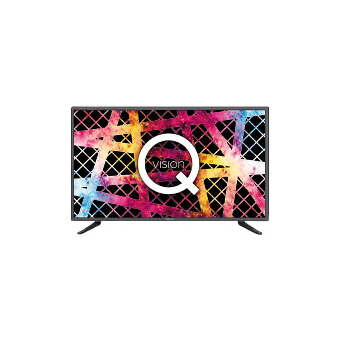 QBell TV 32 pollici HD LED con DVB-T2 S2, 3 HDMI, 2 USB - Televisore