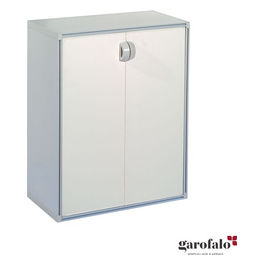 QBIK ( MULTIUSO  MODULARE) - MOBILE H. 90 CON MENSOLE - COLORE: GRIGIO / GRIGIO CHIARO
