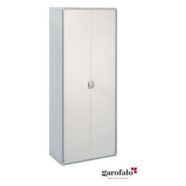 QBIK ( MULTIUSO  MODULARE) - MOBILE H. 170 CON MENSOLE E PORTASCOPE - COLORE: GRIGIO / GRIGIO CHIARO