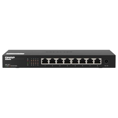 Qnap QSW-1108-8T Switch di Rete non Gestito 2.5g Ethernet 100/1000/2500 Nero