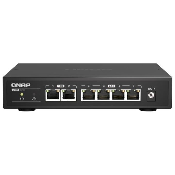 Qnap QSW-2104-2T Switch di Rete Non Gestito 2.5g Ethernet 100/1000/2500 Nero