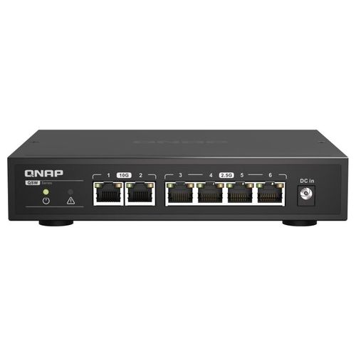 Qnap QSW-2104-2T Switch di Rete Non Gestito 2.5g Ethernet 100/1000/2500 Nero
