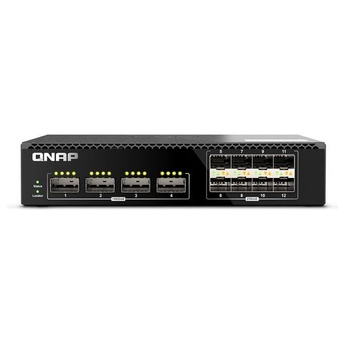 QNap QSW-2104-2T-A Switch Gestito 4 x 100 Gigabit QSFP28  8 x 25 Gigabit SFP28 Montabile su Rack