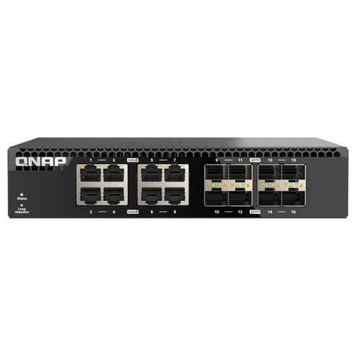 Qnap QSW-3216R-8S8T Switch di Rete Non Gestito L2 10G Ethernet 100/1000/10000 Nero
