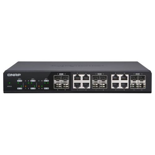 Qnap QSW-M1208-8C Switch di Rete Gestito 10G Ethernet 100/1000/10000 Nero