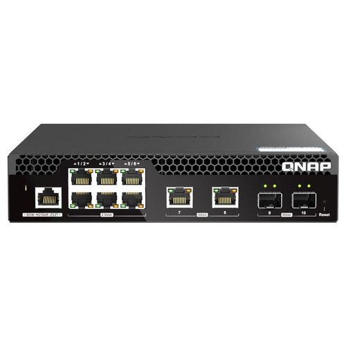Qnap QSW-M2106R-2S2T Switch di Rete Gestito L2 10G Ethernet (100/1000/10000) 1U Nero
