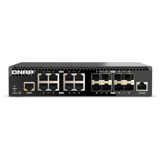 QNap QSW-M3216R-8S8T Switch Gestito 8 x 100/1000/2.5G/5G/10GBase-T  8 x 10Gb Ethernet SFP Montabile su Rack
