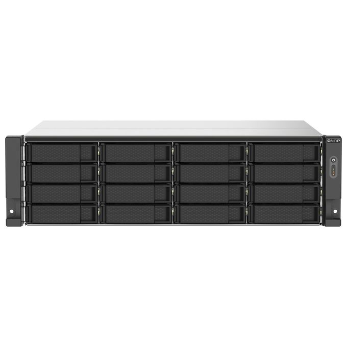 Qnap TS-1673AU-RP-16G Server Nas e di Archiviazione Armadio 3U Collegamento Ethernet Lan Nero-Grigio V1500b