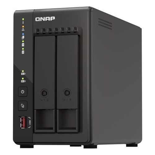 QNAP TS-253E Nas Tower Collegamento Ethernet Lan Nero J6412