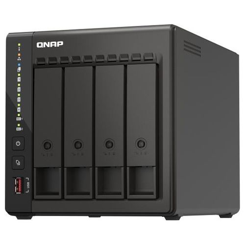 QNAP TS-453E Nas Tower Collegamento Ethernet Lan Nero J6412