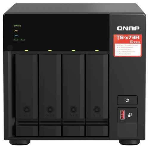 Qnap TS-473A NAS Tower Collegamento Ethernet LAN Nero V1500B