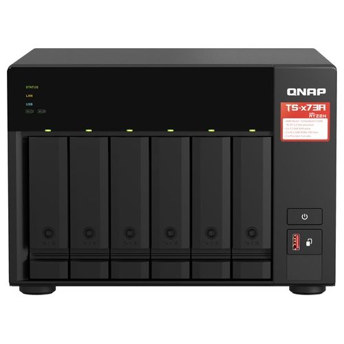 Qnap TS-673A-8G Server NAS e di Archiviazione Tower Collegamento Ethernet LAN Nero V1500B