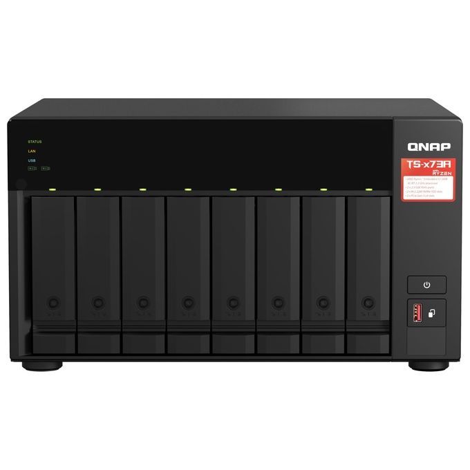 Qnap TS-873A-8G server NAS e di Archiviazione Tower Collegamento Ethernet LAN Nero V1500B