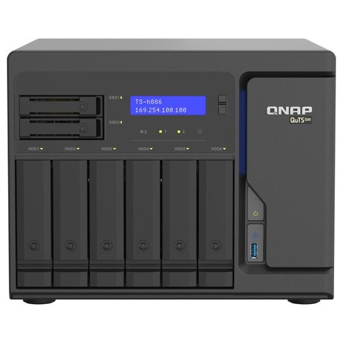 QNAP TS-h886 NAS Tower Collegamento Ethernet LAN Nero D-1602