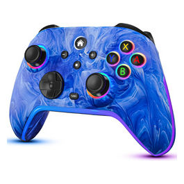 Qubick, Controller Wireless Aero Blue Transparent per Nintendo Switch e PC