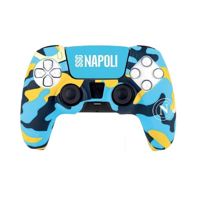 Image of Qubick Cover Gamepad COP50005 per Playstation 5 Design Napoli Camo Azzurro