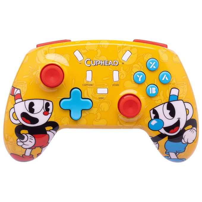 Image of Qubick Gamepad per Nintendo Switch Cuphead Wireless Giallo