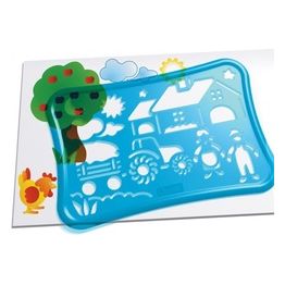 Quercetti 02645 - Gioco Stencil Design Farm Set per Disegnare