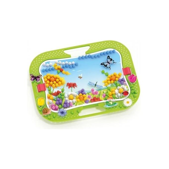 Quercetti Nature Fun Bug and Pegs Chiodini con Scenario Giardino Farfalle e Natura